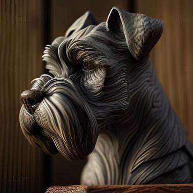 3D model Zwergschnauzer dog (STL)